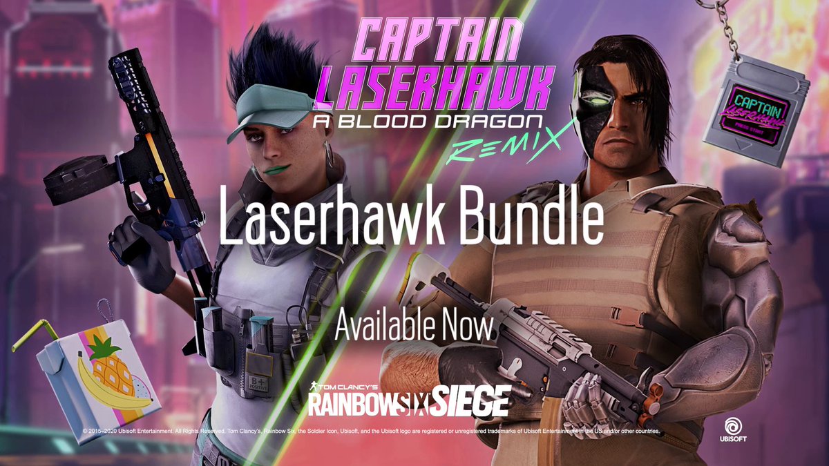 We're celebrating the release of the Captain Laserhawk: A Blood Dragon Remix show on Netflix with a bundle featuring Osa as rebel journalist Jade and Doc as none other than the super soldier Captain Laserhawk!