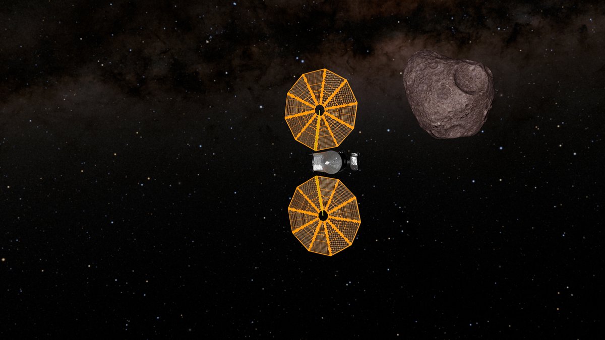 🍂🪨 It's still asteroid autumn here at NASA. Next up, on Nov. 1 our #LucyMission will visit the first of its 10 asteroid targets, a tiny main-belt asteroid called Dinkinesh. This flyby will allow Lucy to test a crucial system: autonomous terminal tracking