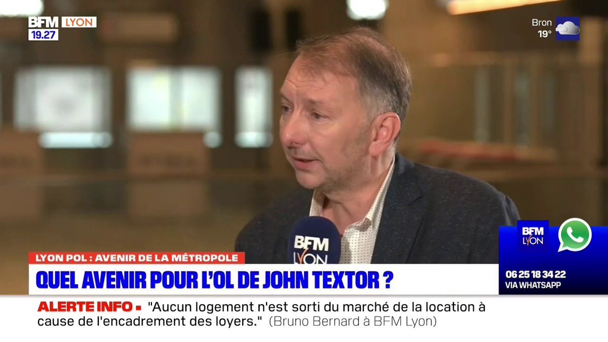 💬 "Je suis très inquiet" Bruno Bernard déplore la "politique illisible" de John Textor à l'OL