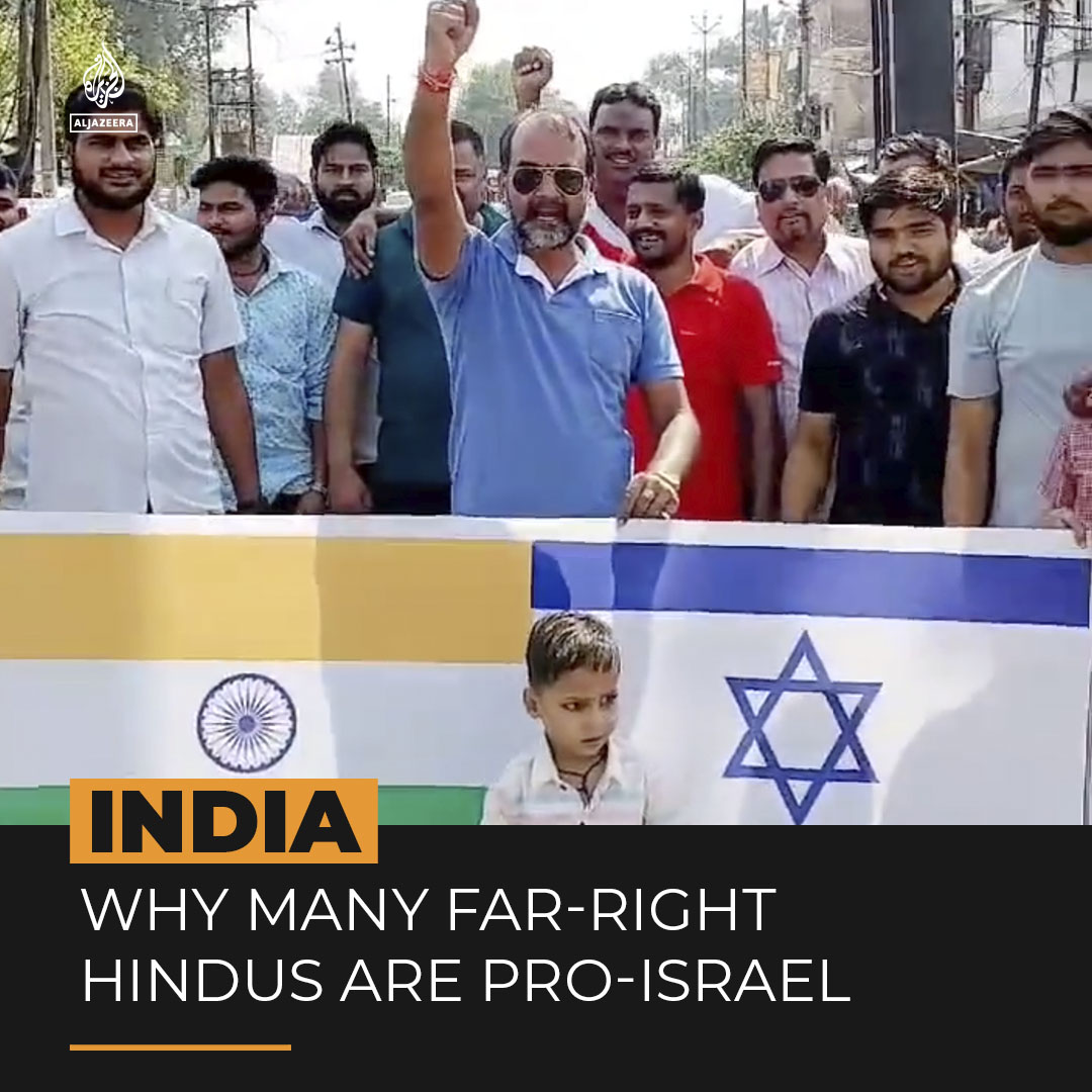 As Israel's bombardment of Gaza continues, far-right Hindu nationalists in India are being accused of using support for Israel to fan anti-Muslim rhetoric ⤵️