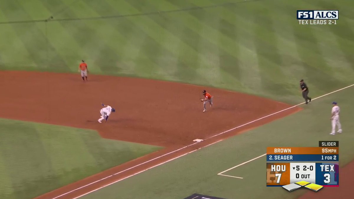 Got him on the batting glove! HUGE double play for the Astros! 📺: FS1