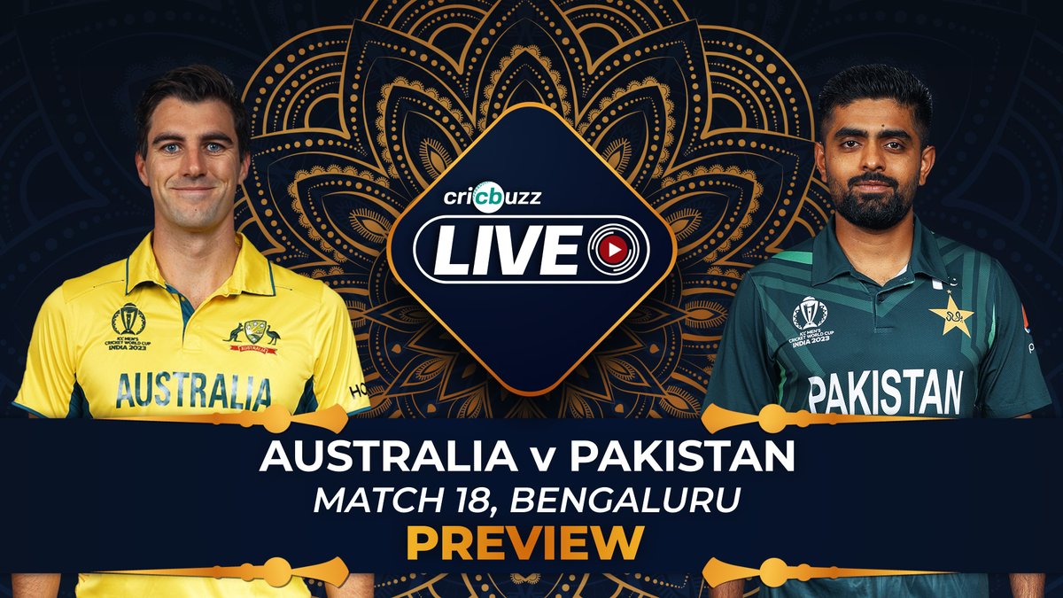 #BabarAzam ⚔️ #MitchellStarc 🔥 #DavidWarner ⚔️ #ShaheenShahAfridi 🤩 Can #Australia trump #Pakistan in #Bangalore 🏟️❓ zaheer khan & Joy Bhattacharjya preview #AUSvPAK, on #CricbuzzLive #CWC23