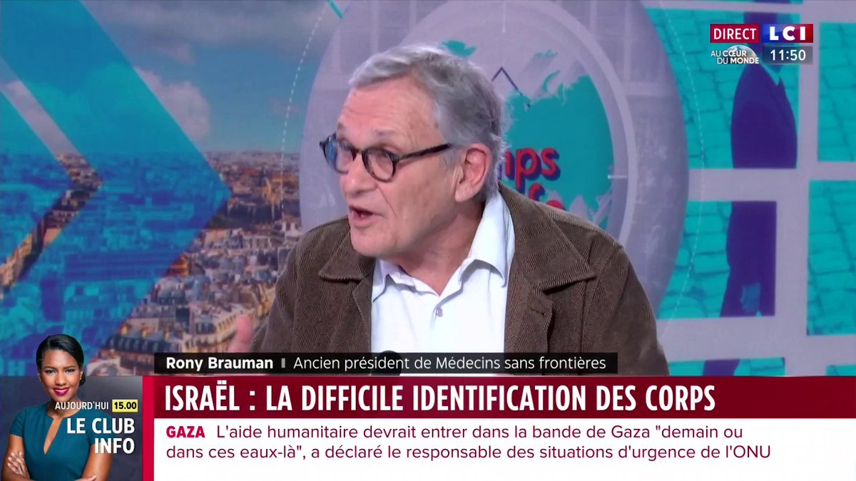 🇫🇷🇵🇸🇮🇱 FLASH | « La solution à ce conflit se trouve dans l'arrêt de la colonisation et la restitution des terres palestiniennes aux #Palestiniens », a déclaré Rony #Brauman, l’ancien président de Médecins sans frontières sur #LCI.