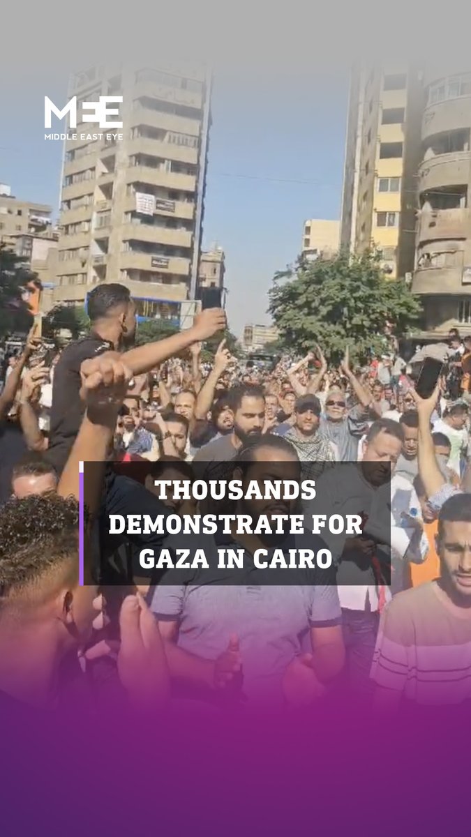 Thousands of Egyptians gathered following Friday prayers at Al Azhar mosque in Cairo to condemn Israel's ongoing assault on Gaza. The protesters marched towards Tahrir Square chanting slogans in support of Palestine