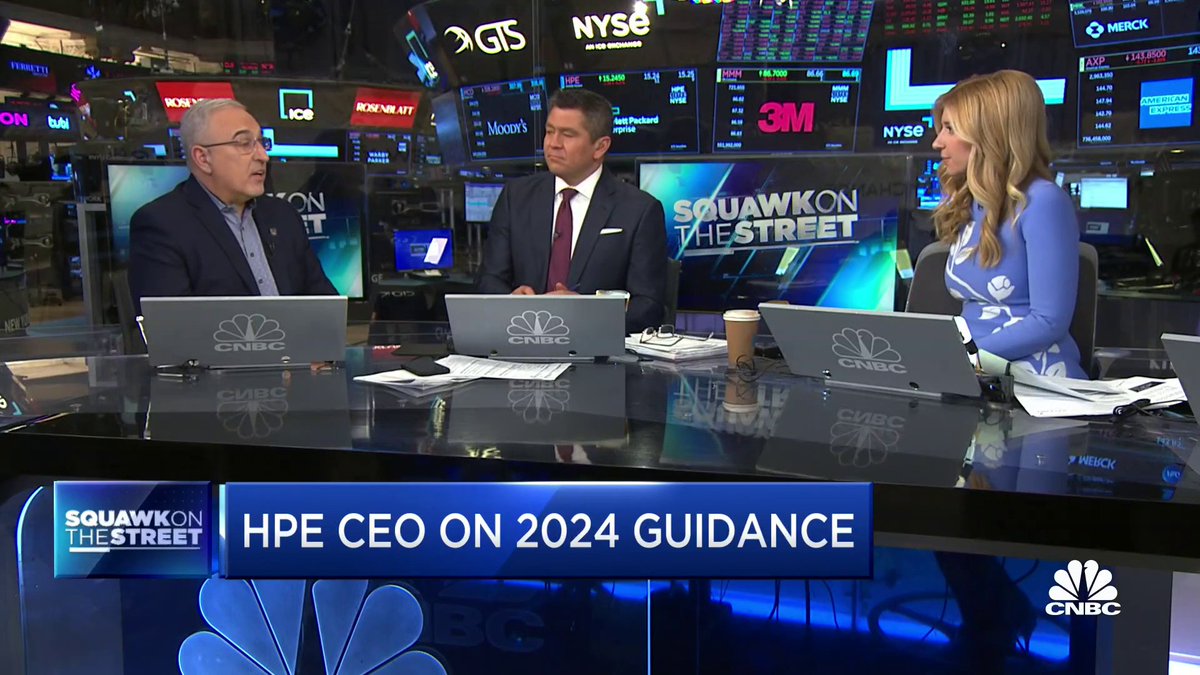 How is HPE thinking about the AI hype wave? CEO Antonio Neri takes us through the company's updated guidance for FY24 and says he sees a $150B total addressable market for artificial intelligence over the next three years.
