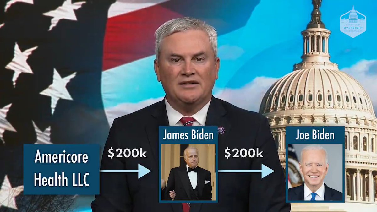 🚨 BREAKING 🚨 We have found a $200,000 DIRECT payment to Joe Biden. Rep. James Comer lays out the money trail. 👇