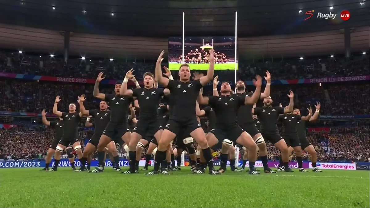 The All Blacks show plenty of respect to #ARG with their haka 🤝 Tune in now to watch the first semi-final 🍿 📺 Stream #ARGvNZL live: