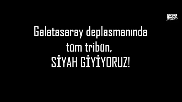 Galatasaray deplasmanında, tüm tribün SİYAH GİYİYORUZ! #VurPençeni #Beşiktaş