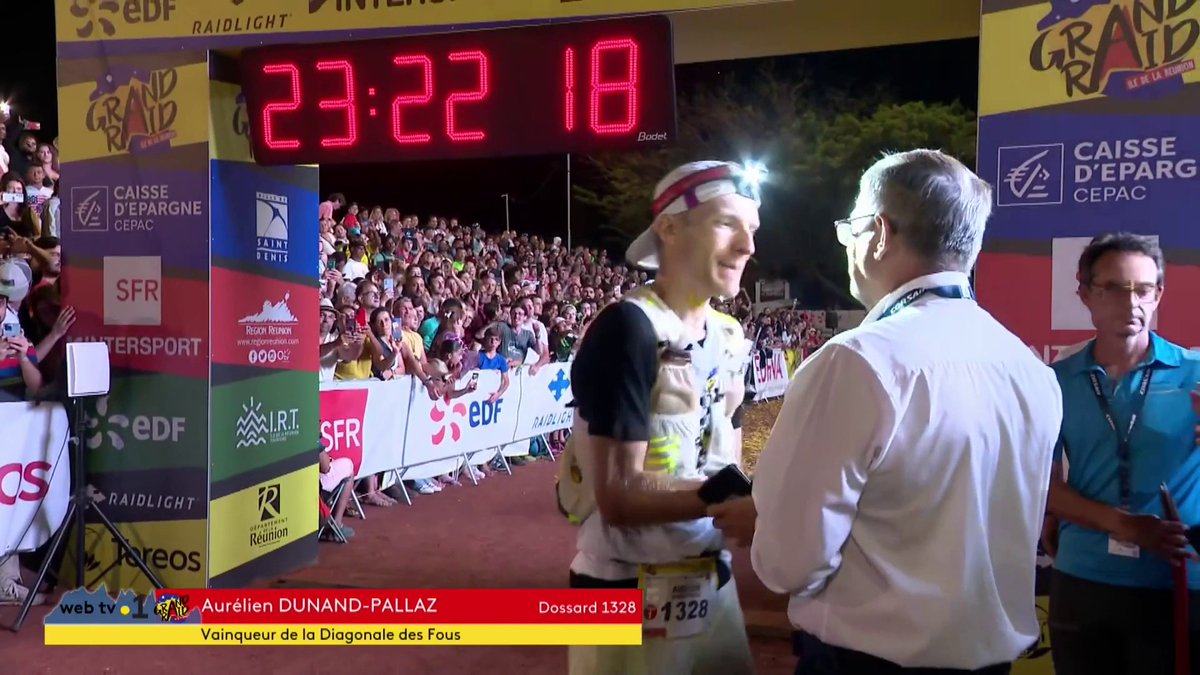 ๐ซ๐ท Le Franรงais Aurรฉlien Dunand-Pallaz est le grand vainqueur de lโรฉdition 2023 de la Diagonale des fous ร la Rรฉunion ! Il a achevรฉ les 165 km sur 10 000 mรจtres de dรฉnivelรฉ positif en 23 h 21 min 23 s ! ๐