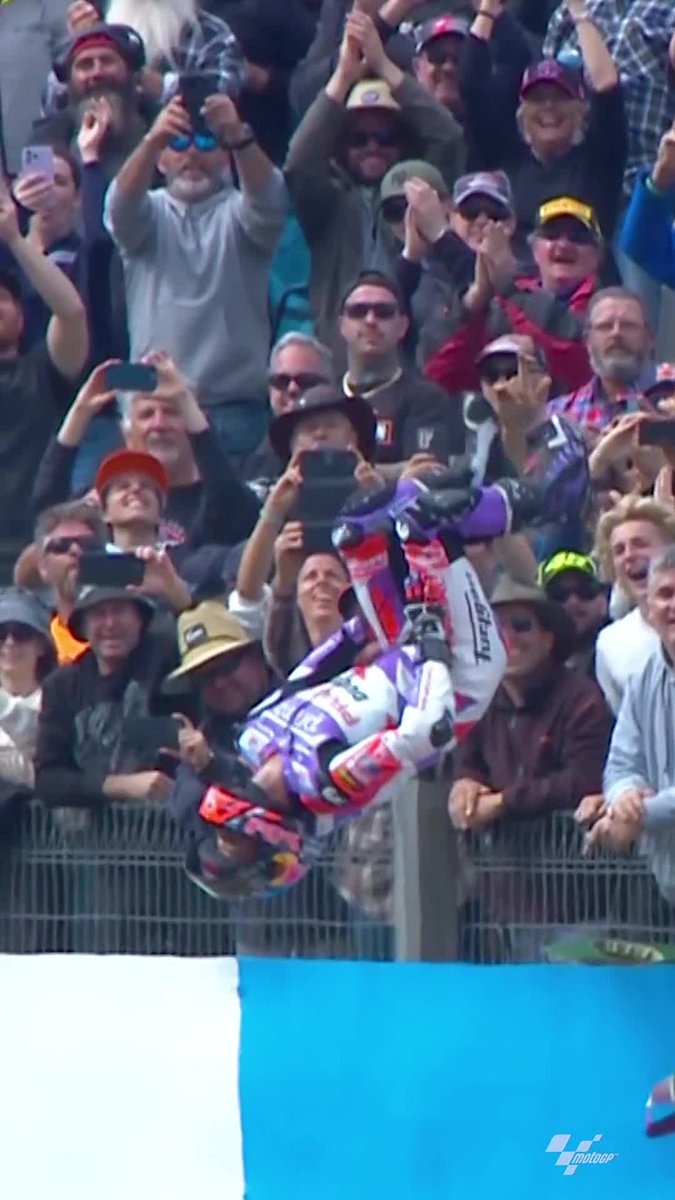 Some said it was an old legend lost to the past 🤔 But finally, seven years later the Johann Zarco backflip returned! 🙌 #AustralianGP 🇦🇺