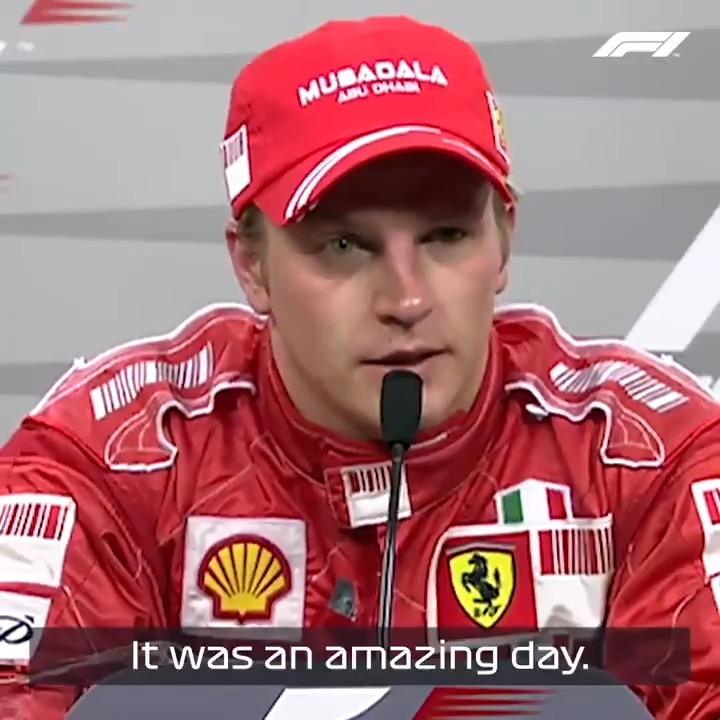 2️⃣1️⃣ / 1️⃣0️⃣/ 0️⃣7️⃣ #OnThisDay Kimi Raikkonen clinched his World Championship title by just 𝗼𝗻𝗲 point at the Brazilian Grand Prix! 🏆🍾
