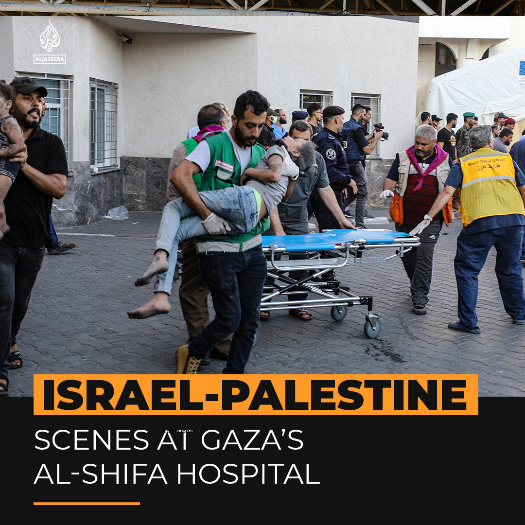 JAMES BAYS Gaza’s largest hospital is facing catastrophic shortages of medical supplies, water, power and space for new patients. Al Jazeera’s Youmna ElSayed shows us the overcrowded conditions at al-Shifa Hospital ⤵️