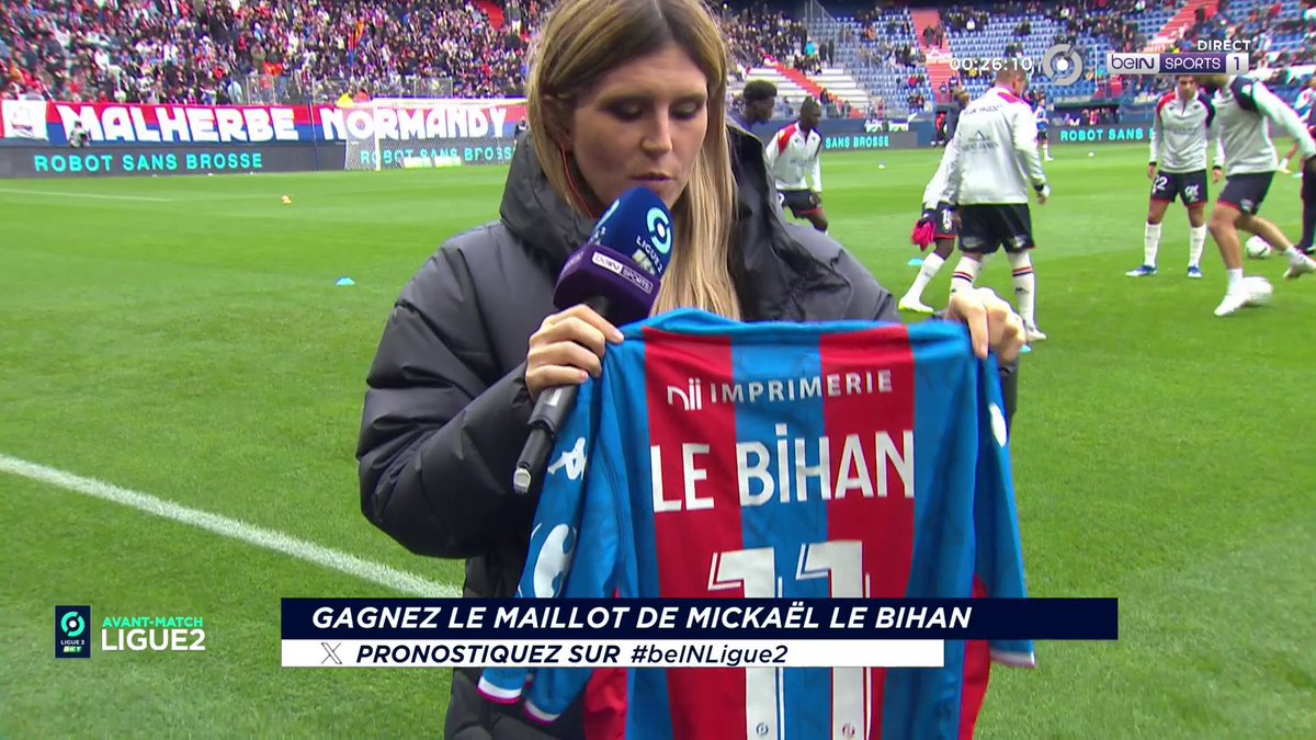[🎁CONCOURS] ⚽️ #Ligue2BKT 🔮 Donnez votre pronostic pour Stade Malherbe Caen - AJ Auxerre via #beINLIGUE2 👕 Le maillot de Mickaël Le Bihan est à gagner 👉 Follow beIN SPORTS pour jouer