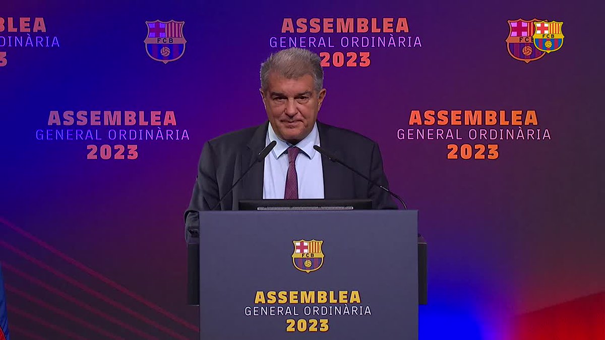 El més destacat del discurs del president Joan Laporta Estruch🎗 a l'Assemblea General Ordinària de Socis i Sòcies del FC Barcelona