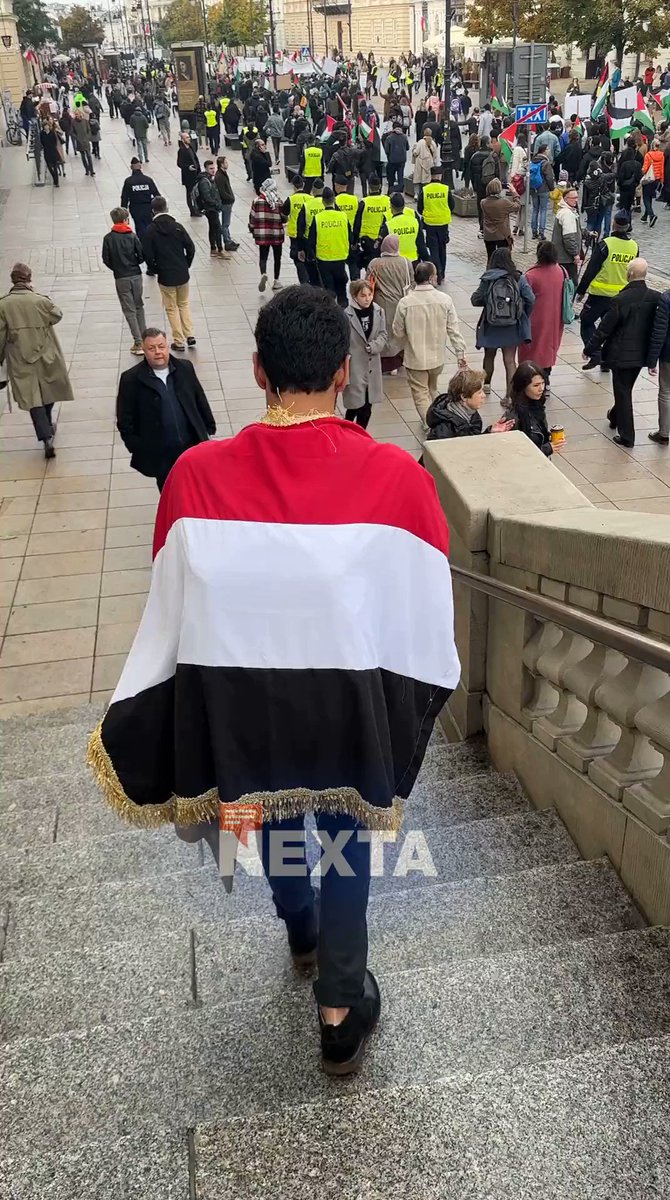 🇵🇱🇵🇸 Pro-Palestine protest in the center of Poland!