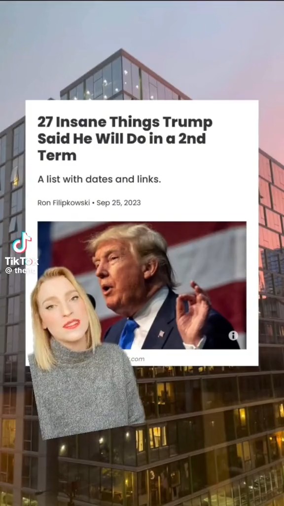 Here are 27 insane things Trump said he will do if he gets a 2nd term. This needs to be shared far and wide. Thanks to Jesus Freakin Congress for making this go viral on TikTok.