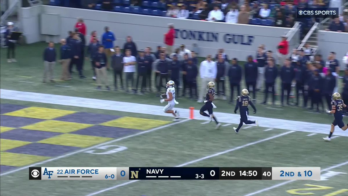 Air Force goes 94 yards for the longest play in school history 🔥 (via CBS Sports College Football 🏈)