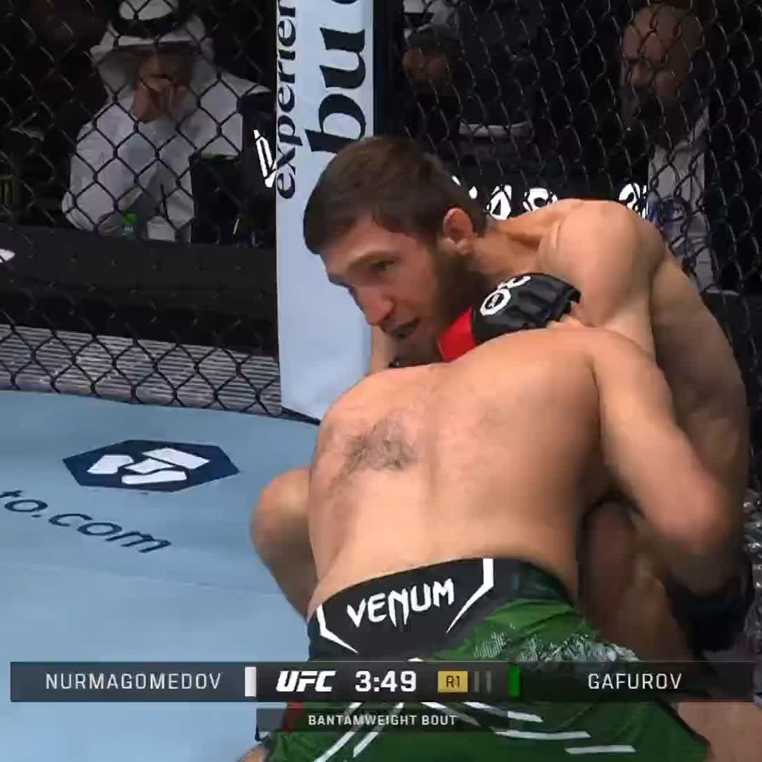 SAID NURMAGOMEDOV IN JUST OVER A MINUTE 🤯 Guillotine gets the tap to open the #UFC294 main card!