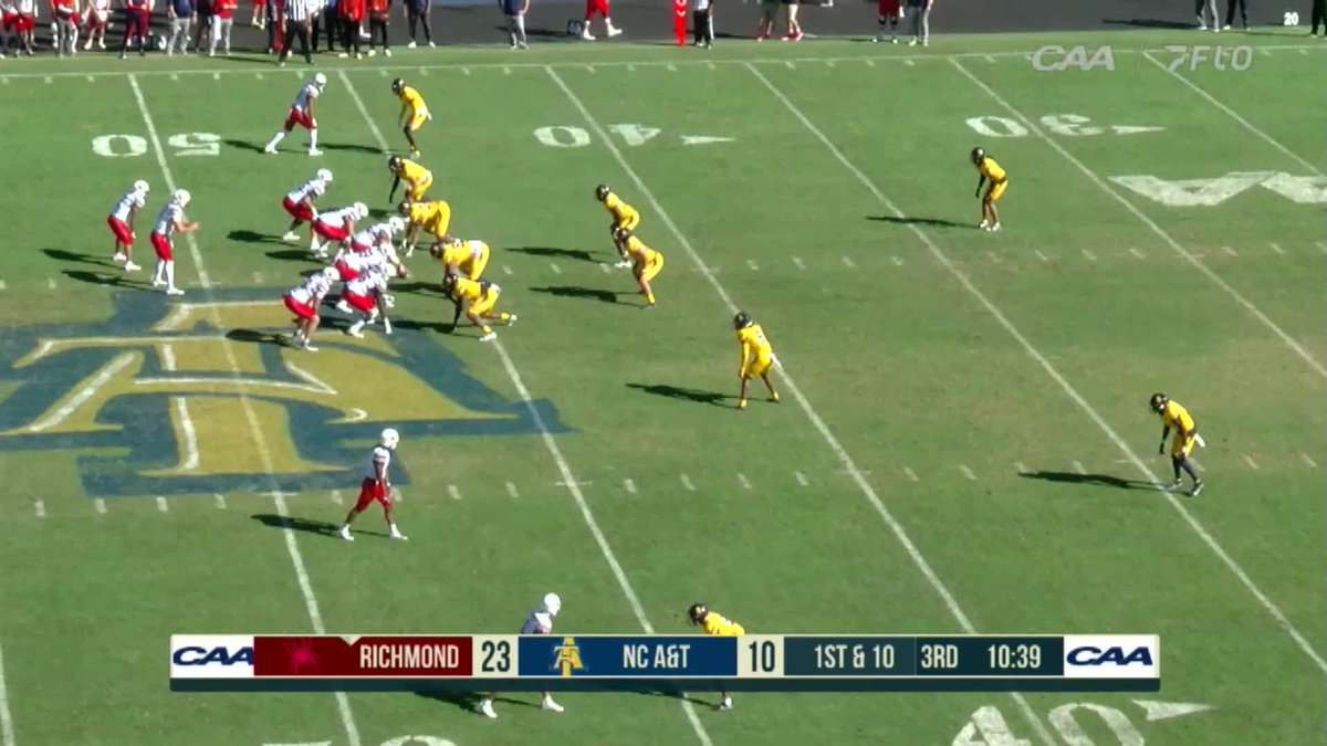 GET. OFF ME. 😤 Wickersham mows his defender down for a big gain... and oh yeah, he's the QB! Richmond Spiders Football | CAA Football