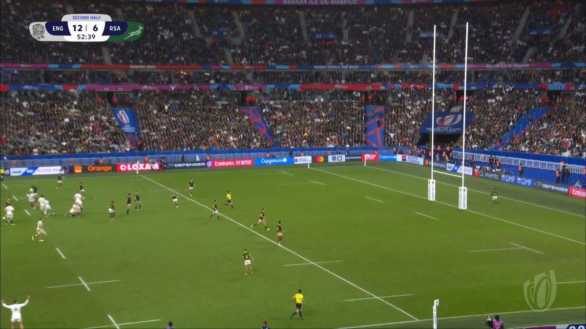 What a kick from Owen Farrell 🌹 #ENGvRSA | #RWC2023 🎥 ITV Rugby