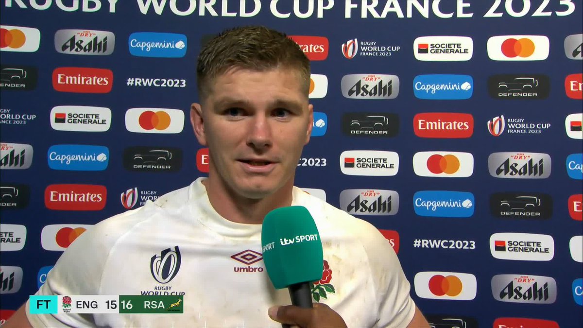 🗣️"One thing I know is, this team has got a bright future" ⭐️ All class from Owen Farrell despite going down to an agonising defeat 👏 #RWC2023 | #ENGvRSA | England Rugby