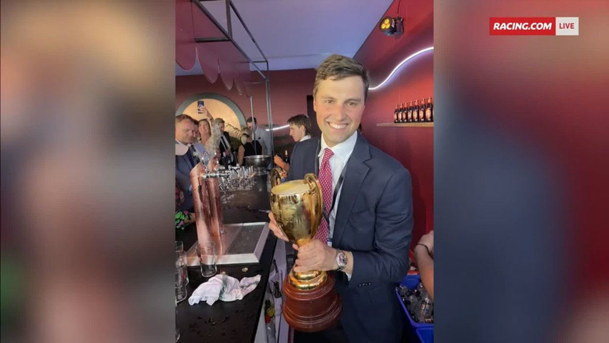 Anthony Freedman was typically excited after Without A Fight's Caulfield Cup victory 😂 Anthony & Sam Freedman Racing #TheWrap