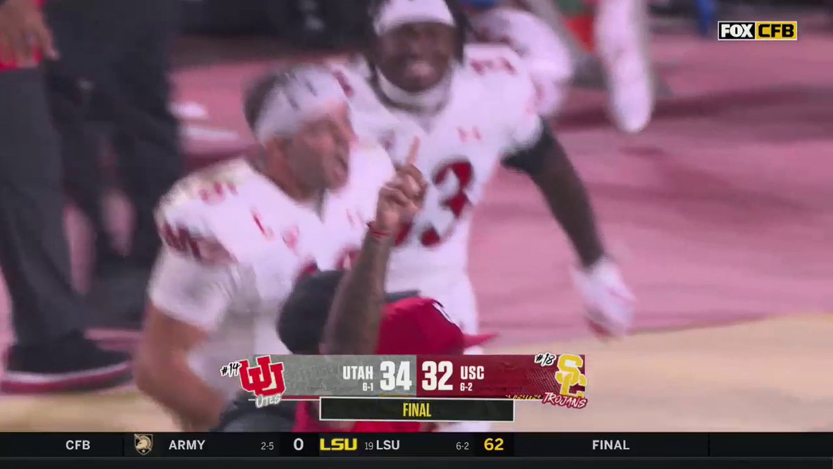 UTAH UTES TAKE DOWN USC