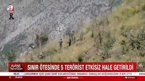 Mehmetçik teröristlere nefes aldırmıyor Türk Silahlı Kuvvetleri'nin sınır ötesinde yürüttüğü operasyonlarda 5 terörist daha etkisiz hale getirildi.
