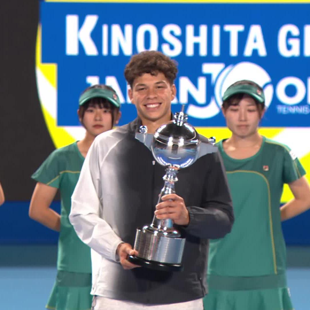 RAISE IT UP HIGH 🏆 Ben Shelton #KinoshitaGroupJapanOpen
