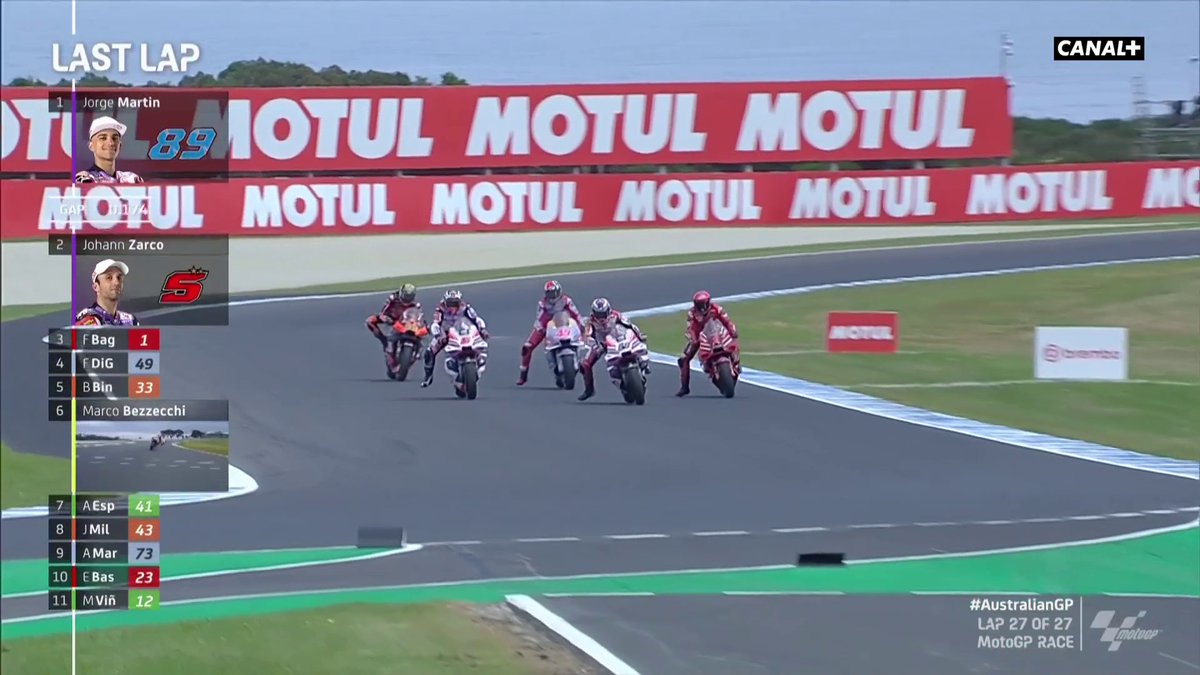De P5 à P1 en moins de 6 tours ! 🔥🤤 Les dépassements de Johann Zarco jusqu'à la victoire de l'#AustralianGP, parce qu'on s'en lasse pas ⬇️