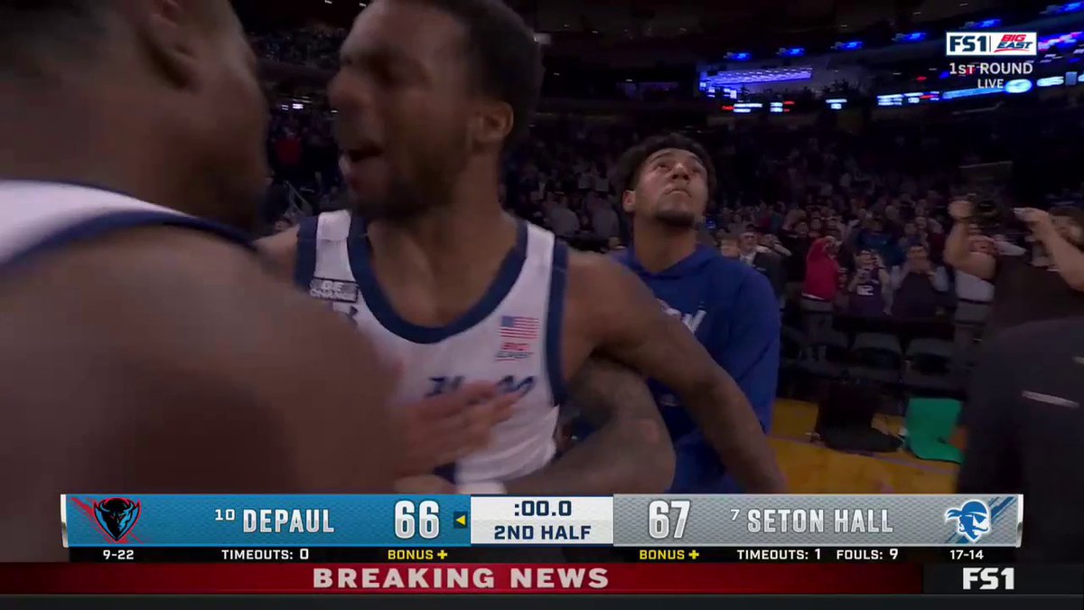 This block at the buzzer by Nick (Skywalker) Ongenda came in CLUTCH for DePaul Basketball last season! ๐ช ๐ฎโ๐จ