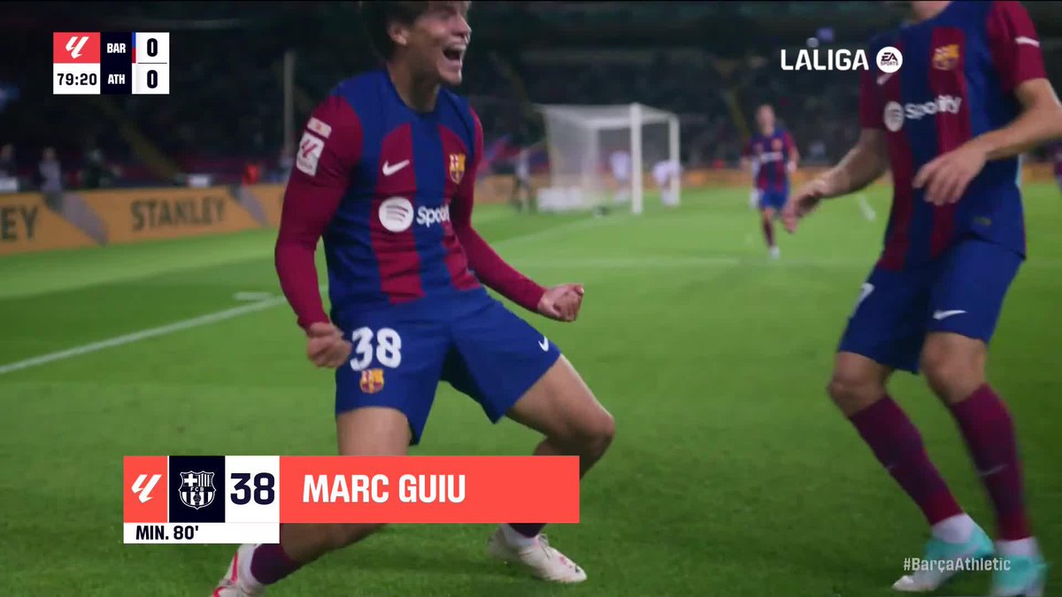 ليلة سطوع جوهرة جديدة من لاماسيا تسمى مارك جويو 💎✨ ملخص فوز برشلونة بهدف نظيف أمام أتلتيك بيلباو والصعود للنقطة الـ 24 في الليجا 🔴⚽️