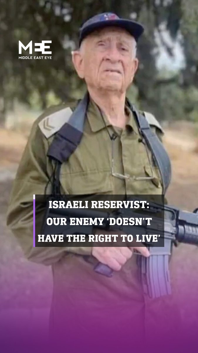 Our enemy “doesn’t have the right to live”. Ezra Yachin, a 95-year-old Israeli army reservist, said Israel is not to blame for the killing of women and children used as ‘human shields’ by Hamas in an interview with Channel 4 News on Sunday
