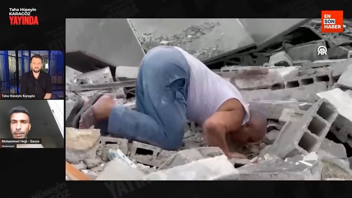 "Biz evlerimizi satmadık Biz evlerimizin altında ölüyoruz Ölümü tercih edelim belki dünya uyanır" - Muhammed Hacı / Gazze