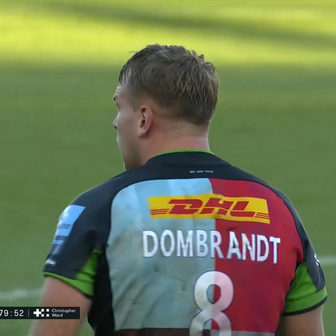 THIS IS WHAT IT MEANS! 🙌 You can feel the passion from Alex Dombrandt after he secured a game-winning turnover for Harlequins 🃏⚡️ #GallagherPrem #HARvEXE