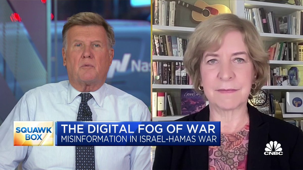 "On X, 74% of the most viral false claims related to the Israel-Hamas War are pushing out all this misinformation," says Vivian Schiller. "A blue checkmark used to mean this person is who they say they are. Now, the people paying for those blue checkmarks are unfortunately bad actors."