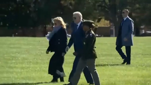 Biden is on his way back to work from the beach after noon on a Monday