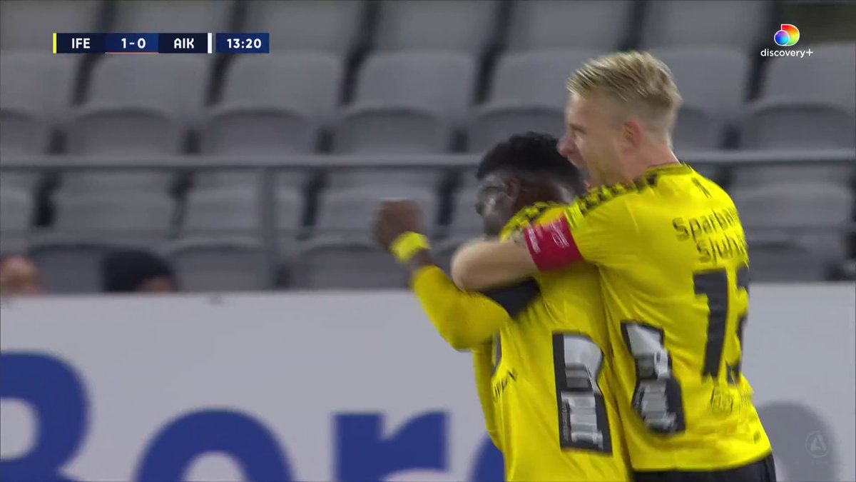 IF Elfsborg tar ledningen hemma mot AIK! Michael Baidoo målskytt 🟡 Se matchen på