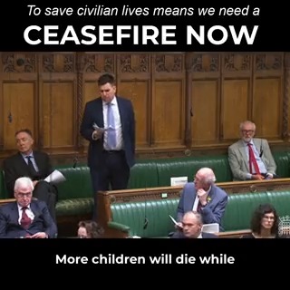The UN General Secretary's call for a ceasefire has been backed by Spain, France, Japan and Brazil among others. The EU Foreign Policy Chief and leading humanitarian charities back it. Our Government should back it too. It's the only way to save lives and get in the aid needed.