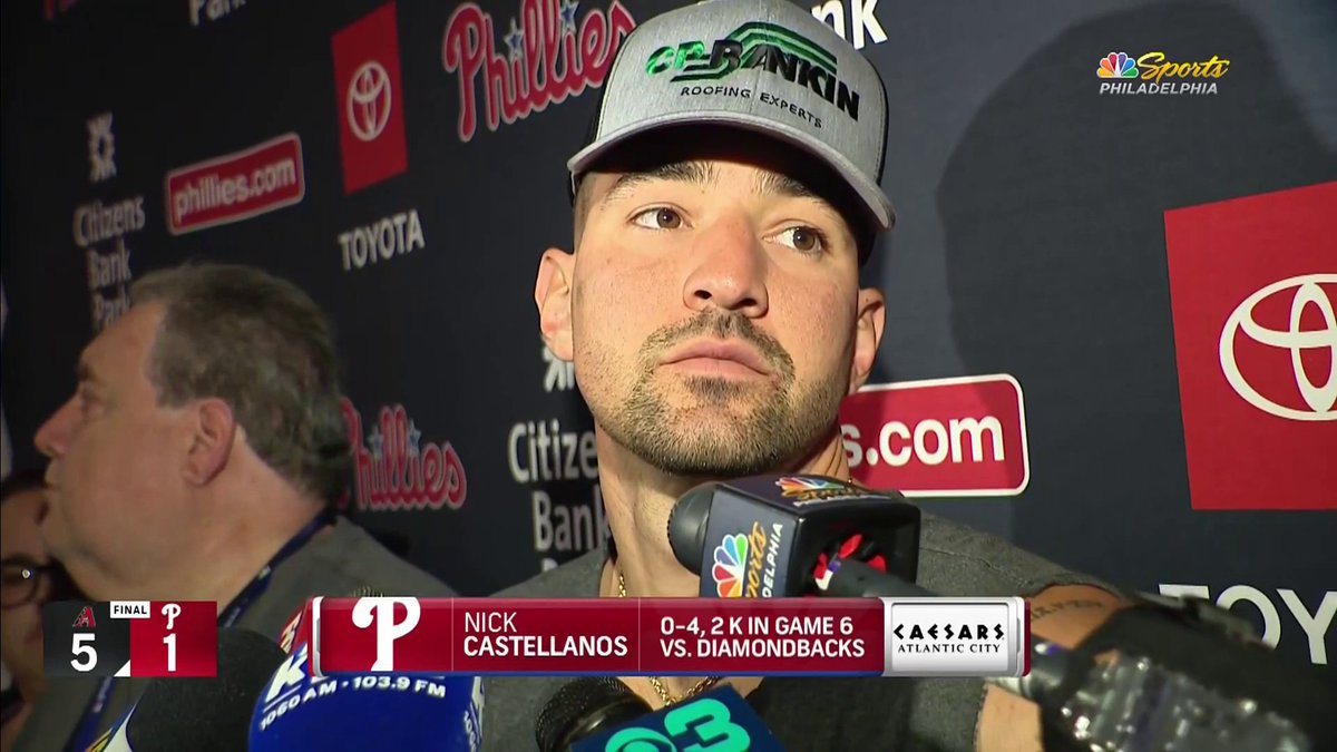 "It's definitely contagious." Ranger Suarez will take the mound tomorrow and Nick Castellanos believes his calmness is just what the Phillies need for Game 7.