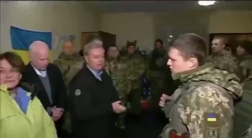 Remember when John McCain, Lindsey Graham, and Amy Klobuchar went to Ukraine to visit the Azoz Battalion in Dec 2016 and tell them that "your fight is our fight" and 2017 will be the year of offense? Graham also says "All of us will go back to Washington and push the case against Russia" - "It is time for them to pay a heavier price", before McCain says he believes and is convinced that they will win, and that the US will provide them with everything they need to win. 7 years later, Ukraine hasn't won anything and is getting smashed while we keep sending them billions. The 2 party system is an illusion meant to placate you into thinking you have a choice in war. You don't. They're all a bunch of corrupt war mongering criminals that have sold out America and it's people.