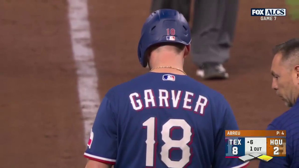 Mitch Garver remained in the game after getting hit by a pitch.