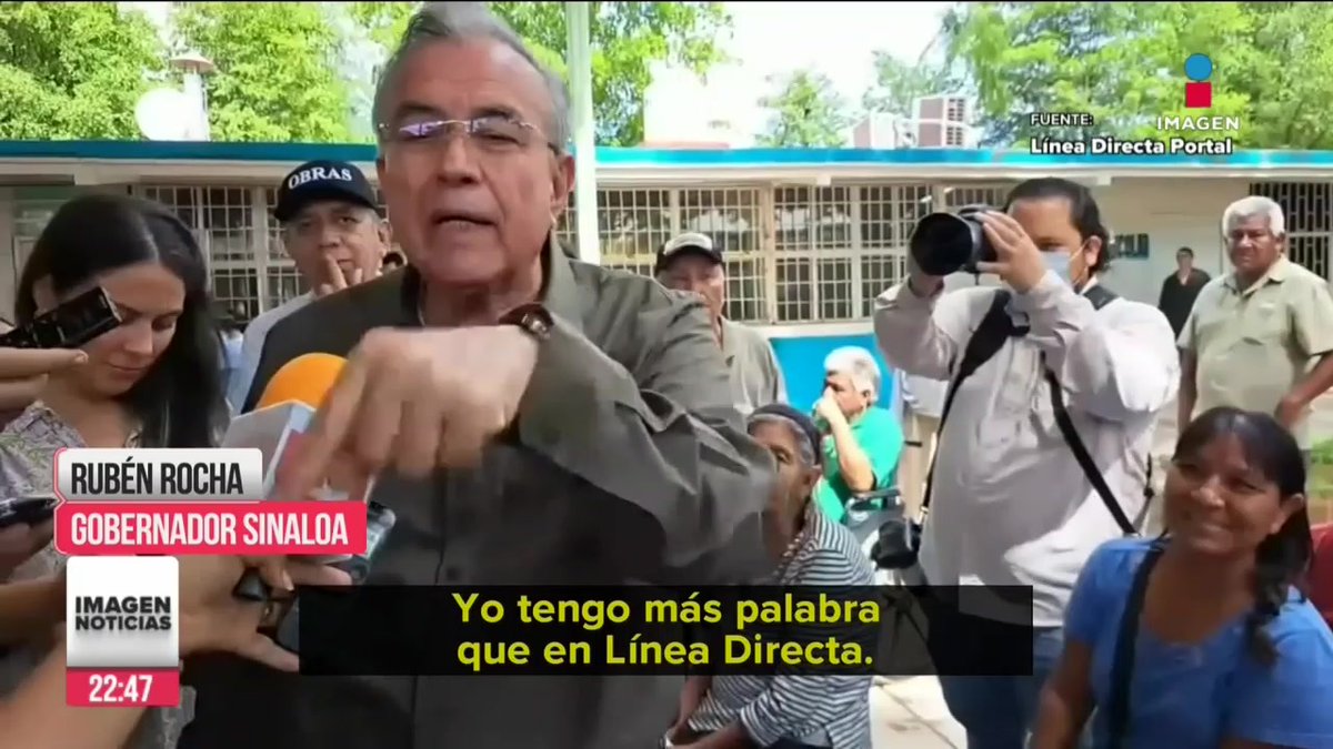 “Ustedes se creen la gran cosa, ¿no?”, así fue como Rubén Rocha Moya Rubén Rocha Moya, gobernador de #Sinaloa, le habló a una periodista de Línea Directa Portal, un portal de noticias local.