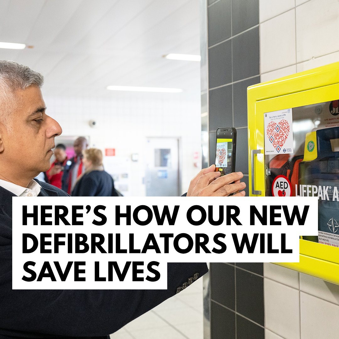 Last year, the London Ambulance Service responded to more than 13,000 cardiac arrests. That's why we’re rolling out defibrillators and training across TfL's network equipping Londoners with the kit and the skills to step in and assist when someone is having a cardiac arrest.
