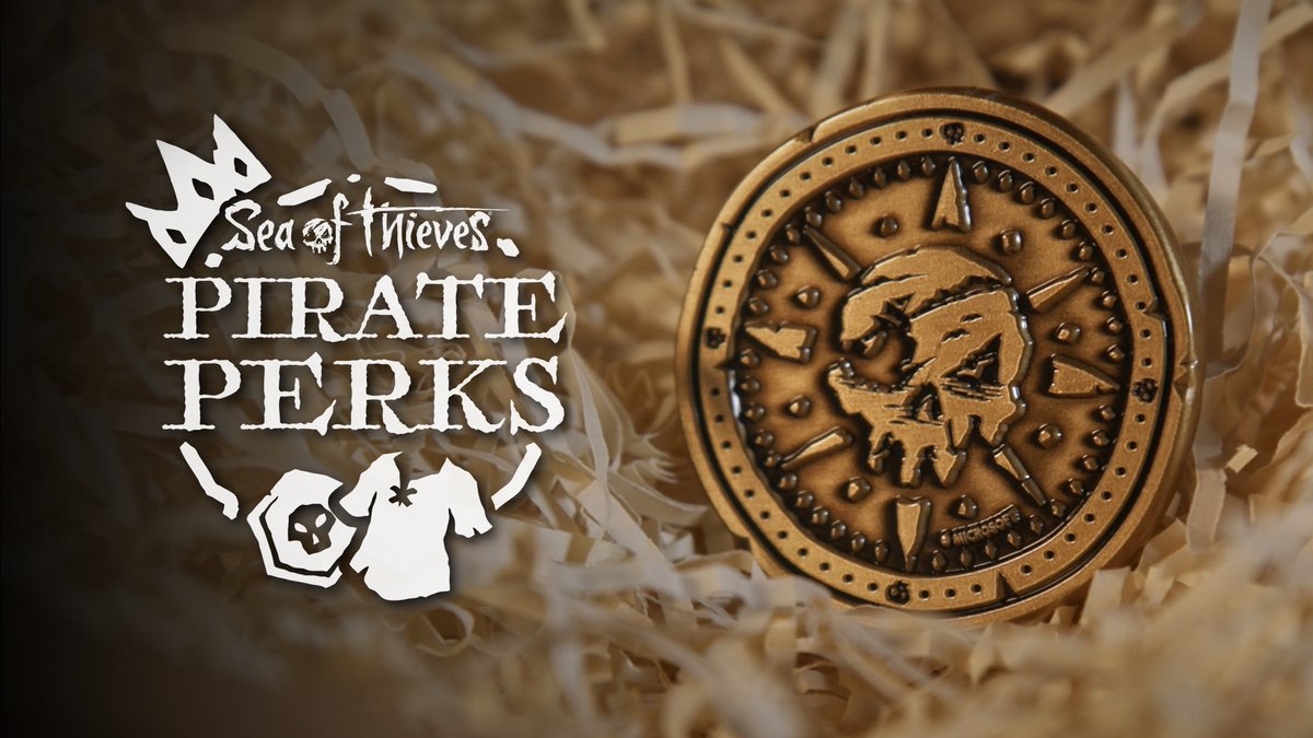 Introducing Pirate Perks. From new Trading Company T-shirts to a special Seasonal coin, your in-game progression now lets you shop for an exclusive range of merch, letting you show off your accomplishments outside the game! Log in to see what's available: