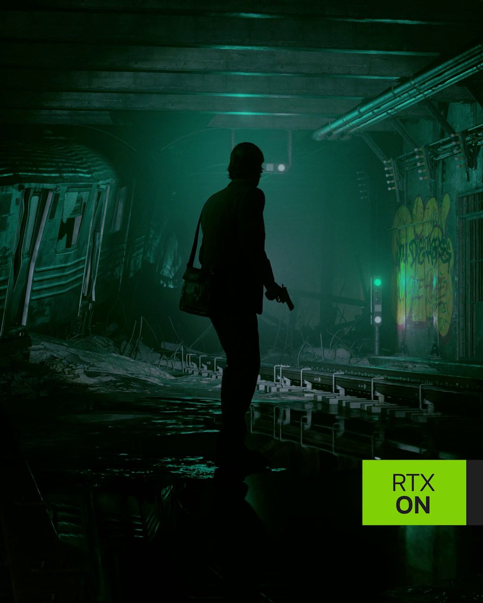 Alan Wake 2 coming October 27 with full ray-traced graphics, enhanced and accelerated by NVIDIA DLSS 3.5 with Ray Reconstruction, and the best responsiveness with NVIDIA Reflex. Learn More 👉 #RTXON