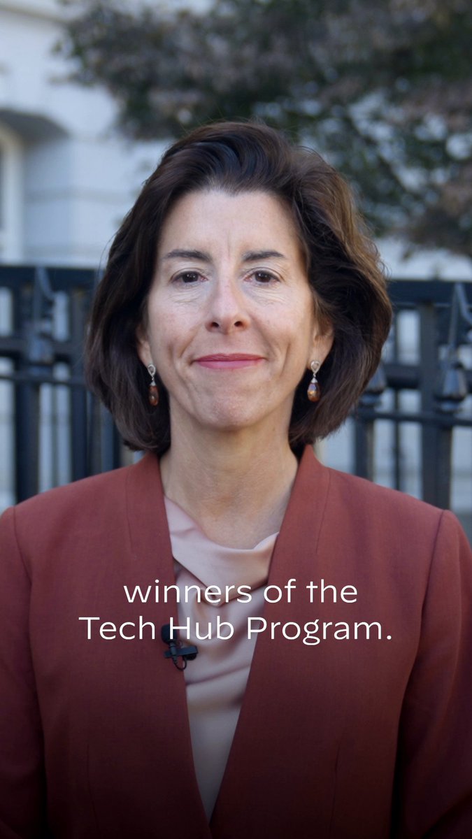 Watch as Secretary Gina Raimondo explains how the 31 Tech Hubs announced by the Biden-Harris Administration will bring the benefits and opportunities of scientific and technological innovation to communities across the country: