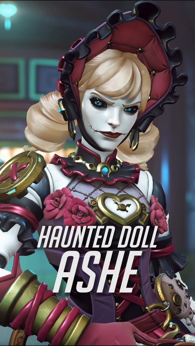 Not all dolls play nice ๐ชก๐ค The Haunted Doll Ashe Legendary skin is now available in the Shop ๐งจ ๐๏ธ