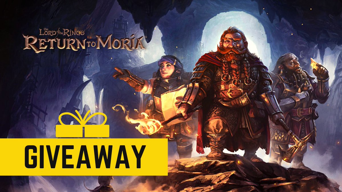 Survive as a Dwarf To celebrate the release of The Lord of the Rings: Return to Moria, we are giving away an Epic Games key for the game. ⛏️ Follow us 🪓 Retweet 🔨 Tag a friend to increase your chances of winning The winner will be announced on October 28th.