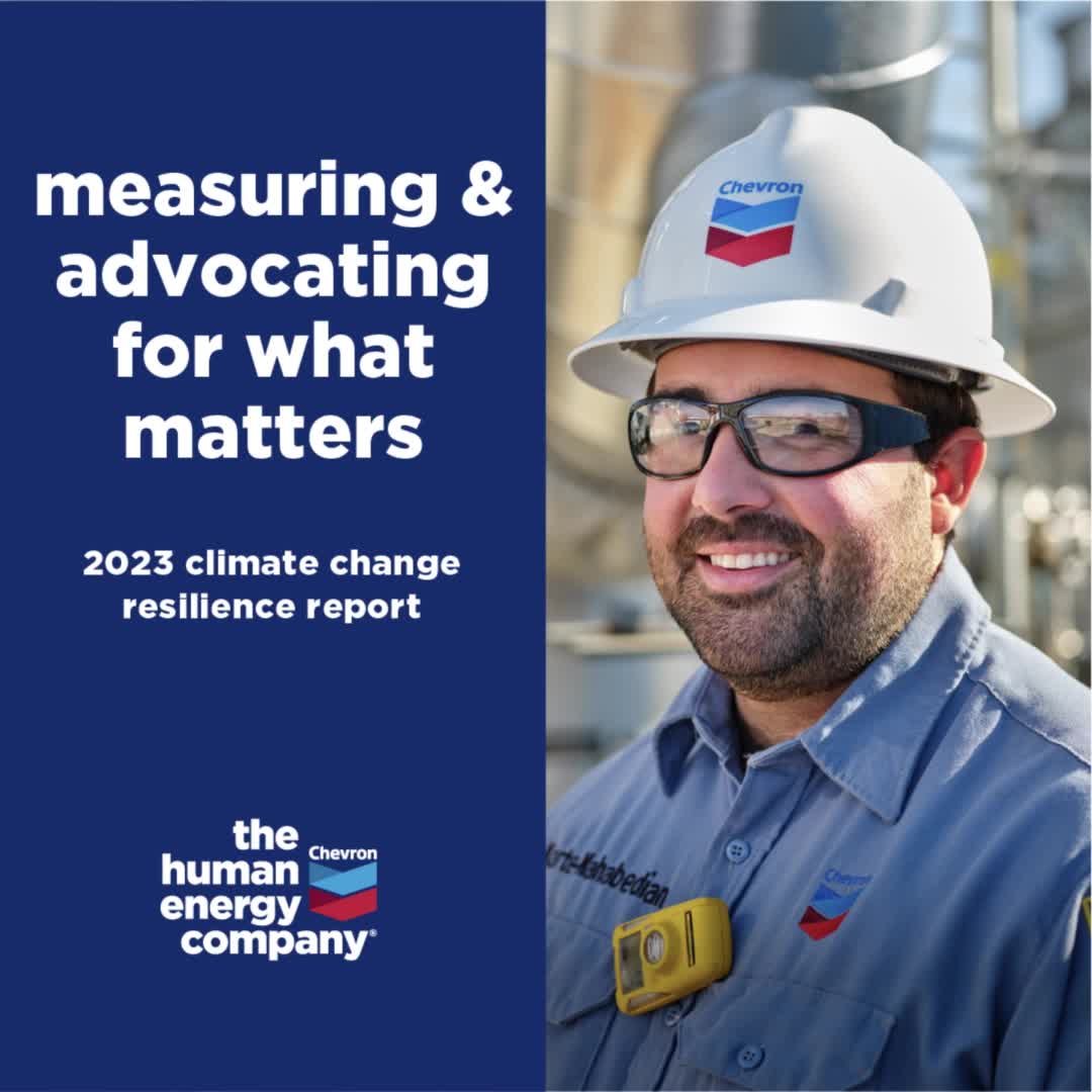 At Chevron, we’re increasing transparency by annually reporting metrics and performance data. Want to see the numbers? Click to download our latest report.